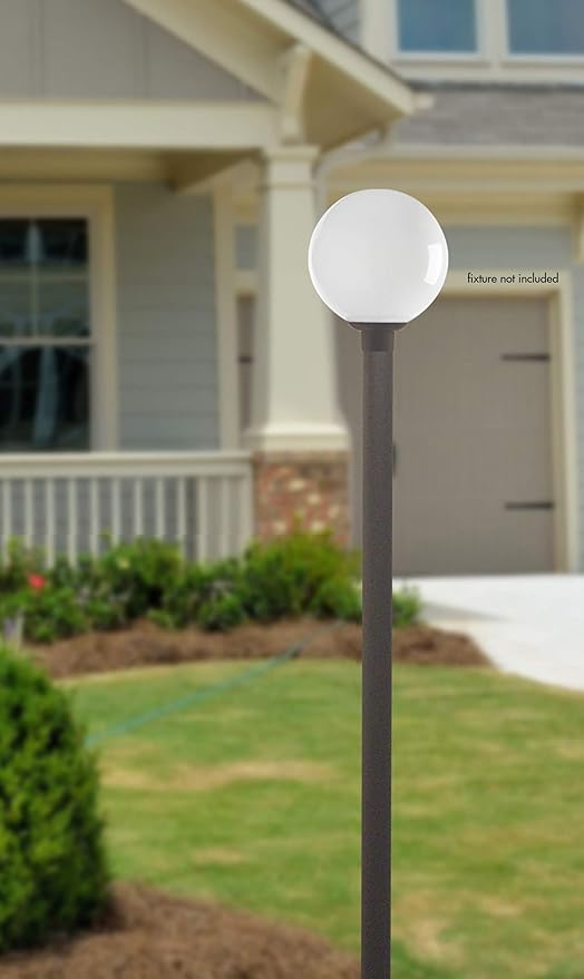 Solus 7-Foot Direct Burial Lamp Post – Outdoor Aluminum Light Pole – Fits Standard 3" Post Top Fixtures – Black | Lumora