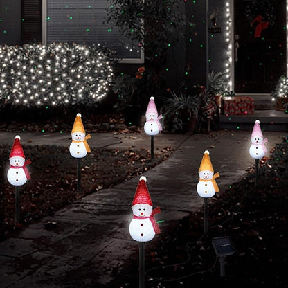 Christmas Pathway Lights Outdoor Snowman Pathway Lights Outdoor Solar Christmas Decorations 3 Pack Solar Pathway Lights Waterproof Snowman Decorations for Garden Yard Decor