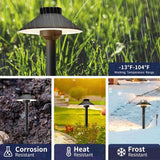 Gardenreet Brass Low Voltage Black Path Lighting Kit (6 Pack Path Lights) with 100 Feet Cable and 30Pack Wire | Lumora