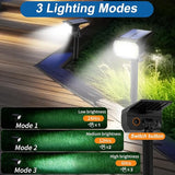 Solar Spot Lights Outdoor Waterproof IP65, 12 Pack Landscape Spotlights with 46 LEDs, 3 Modes Auto On/Off Solar | Lumora