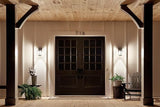 Kichler Atwood 11" Outdoor Wall Light with Light Umber Mist Glass and Brown Stone, 1-Light Exterior Wall Sconce | Lumora