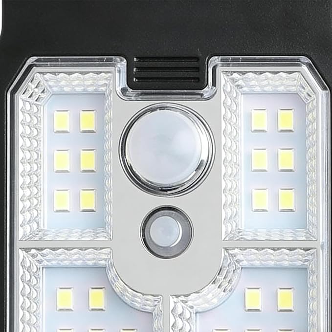 Solar Fence Lamp - Compact LED Outdoor Light with Motion Detection for Pathways | Weatherproof Fixture with Adjustable Modes & Energy Saving Design for Terrace Driveway Courtyard Garage Cabin