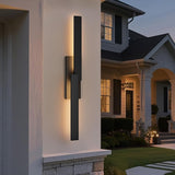 LamQee 39.4" Aluminum Long Outdoor Wall Lights, 3000K 1000LM 20W Integrated LED, Black Modern Exterior Lighting | Lumora