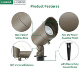 Lumina Lighting® 5W Landscape Lighting 12V Landscape Lights Low Voltage Landscape Spotlights Warm White Waterproof | Lumora