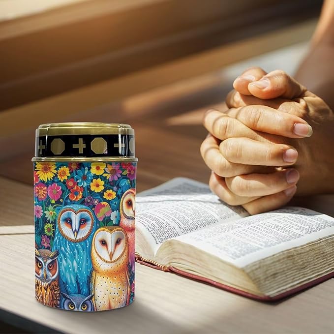 Owls Cemetery Solar Lights Waterproof Dustproof Outdoor Decorative Solar Lights Memorial for Loved Ones Love Pets Cemetery Solar Memorial Lights for Prayer Ritual Religiou Activity