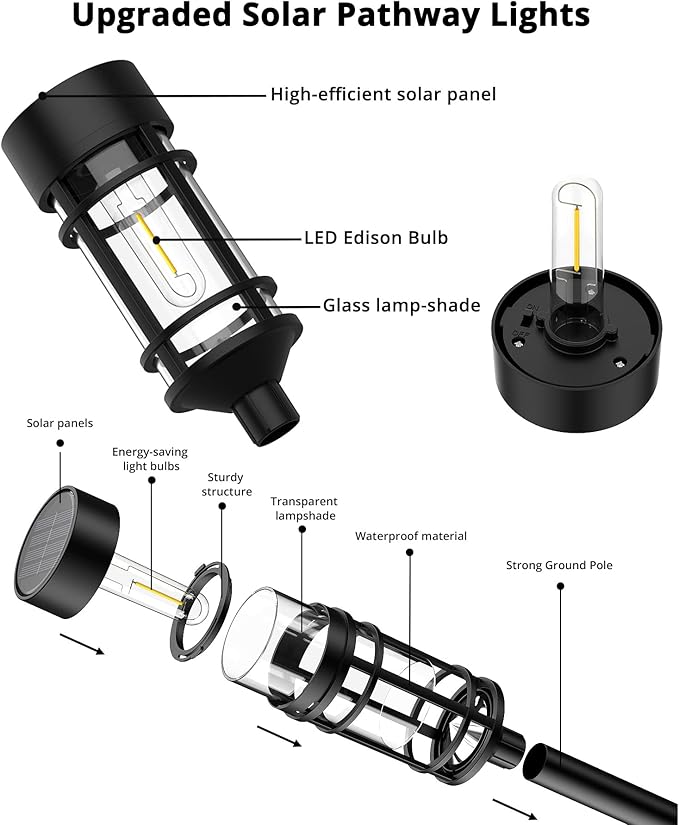 Solar Pathway Lights 4 Pack