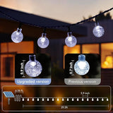 Metaku Solar String Lights for Outside, 36FT 60 LED Crystal Globe String Lights, Solar Powered Outdoor Lights with | Lumora