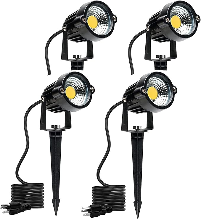 Yard Spot Lights Warm White Outdoor Spotlights, 3000K 120V LED Landscape Lights Waterproof Uplights with Spiked | Lumora