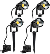 Yard Spot Lights Warm White Outdoor Spotlights, 3000K 120V LED Landscape Lights Waterproof Uplights with Spiked | Lumora