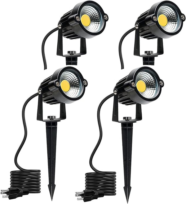 Yard Spot Lights Warm White Outdoor Spotlights, 3000K 120V LED Landscape Lights Waterproof Uplights with Spiked | Lumora