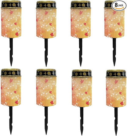 Autumn Leaves Solar Stake Lights Outdoor Garden Decoration for Party/Birthday,Outdoor Solar Pathway Lights Solar Lantern Landscape Lighting Garden Lights,Wall Light Auto On/Off