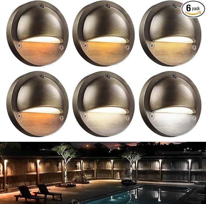LEONLITE Update 5CCT LED Low Voltage Deck Lights, 180LM 3.74inch Landscape Step Railing Fence Light, 12-24V AC/DC | Lumora