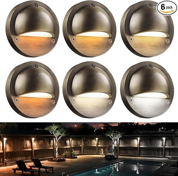 LEONLITE Update 5CCT LED Low Voltage Deck Lights, 180LM 3.74inch Landscape Step Railing Fence Light, 12-24V AC/DC | Lumora