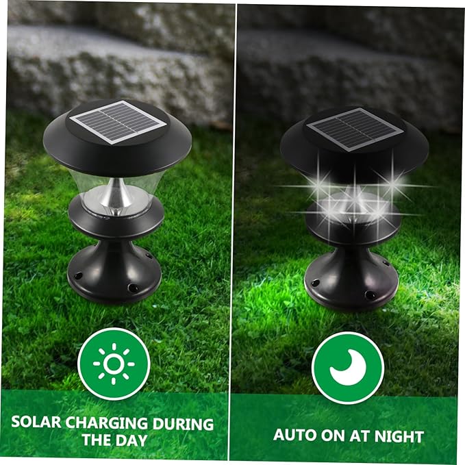 TEHAUX Round Led Solar Lawn Light Energy-Saving Solar Garden Lamp for Pathways Patios and Yards Durable Easy to Install Eco-Friendly Outdoor Lighting