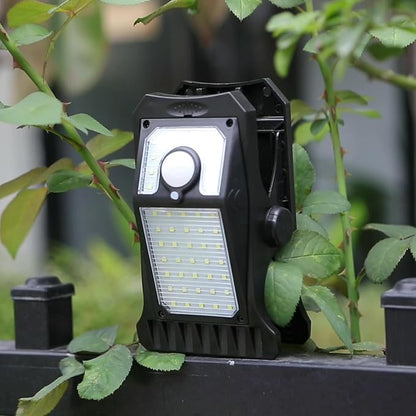 Solar Clip on Motion Sensor Light, High Brightness Led Outdoor Lamp with Efficient Solar Charging for Camping Tent, Pathway, Patio, Garden