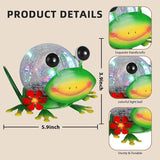 Solar Lights Outdoor Frog Garden Decor with Crackle Glass Globe Lights - Cute Metal Frog Decor for Yard Lawn Patio | Lumora