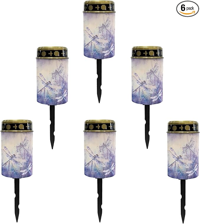Dragonfly Horse Solar Lanterns Outdoor Waterproof,Solar Lights Purple Gift for Men Women LED Decor Light for Yard,Patio,Lawn,Tabletop,Pathway,Landscape,Garden Decor