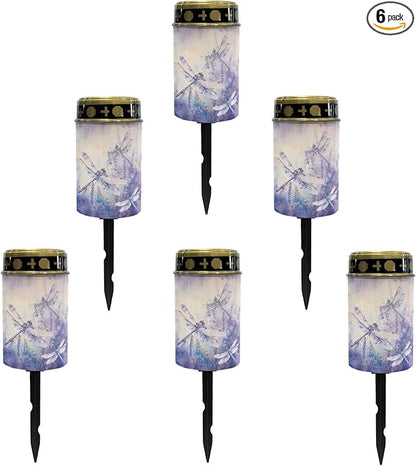 Dragonfly Horse Solar Lanterns Outdoor Waterproof,Solar Lights Purple Gift for Men Women LED Decor Light for Yard,Patio,Lawn,Tabletop,Pathway,Landscape,Garden Decor