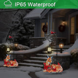 Deer Metal Garden Stake with Solar Light, Christmas Decorations Outdoor Waterproof Sloar Lights Outside, Doe and | Lumora