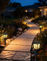 Solar Pathway Lights, 8 Pack Outdoor Waterproof Light, Solar Powered Garden Landscape Lighting, 3000K Warm White | Lumora