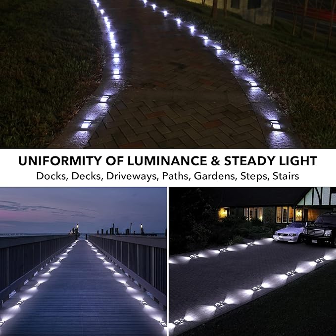 AGPTEK Solar Driveway Lights 1 Pack, Outdoor Deck Dock Marine LED Solar Powered Waterproof Driveway Marker Lights | Lumora