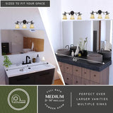 VAXCEL Sierra 3-Light 24 inch Wide Black Walnut Rustic Bathroom Vanity Lighting Fixture, Creme Cognac Glass Shade | Lumora