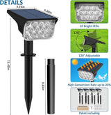 T-SUNUS RGB Solar Landscape Spotlights Christmas Outdoor, IP65 Waterproof Color Spot Light Auto Dusk to Dawn | Lumora
