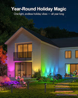Lumary Smart Pathway Lights Pro 700LM, RGBAICW Color Changing Landscape Lights with 8 Adjustable 355° Spot Lights | Lumora