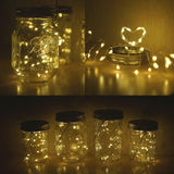 Decorman Solar Mason Jar Lights, 8 Pack Waterproof Fairy Star Firefly Lids String Lights with 8 Hangers for Patio | Lumora