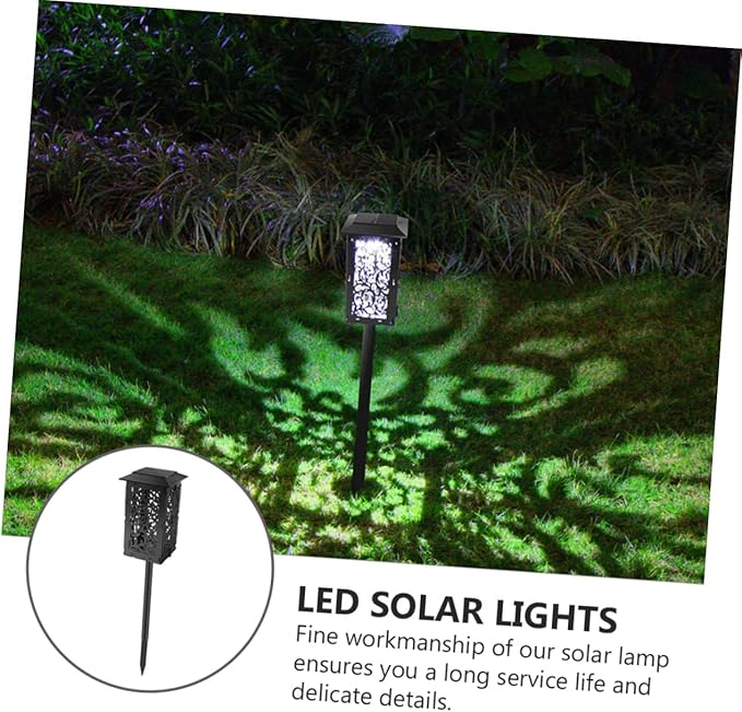 Wakauto Solar Garden Light Outdoor LED Solar Pathway Lamp with Ground Plug Lawn Light for Patio Decor Weatherproof