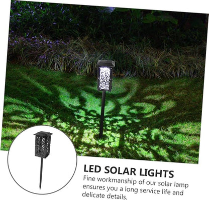 Wakauto Solar Garden Light Outdoor LED Solar Pathway Lamp with Ground Plug Lawn Light for Patio Decor Weatherproof
