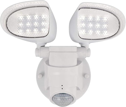 Westinghouse 6364200 Two-Light 18 Watt LED Outdoor Security Wall Light with Motion Sensor, White Finish with Acrylic Lens