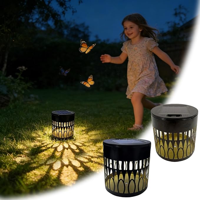 Solar Mandala Lights Outdoor Decorative - Waterproof Metal Mandala Solar Wall Lights, Artistic Fence & Step Lights for Garden, Patio, Backyard, Yard & Outdoor Home (2, Oval-Warm Light)
