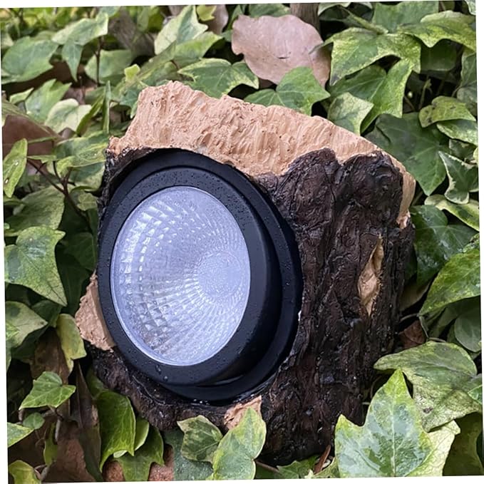 Solar Outdoor Lights for Garden Pathway Waterproof Simulated Tree Stump -Pack Solar Pathway Lights for Landscape Decoration