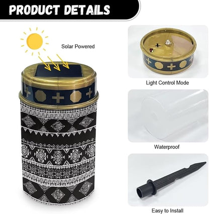 Aztec Tribal Solar Garden Light Outdoor Solar Light Solar Pathway Lights Outdoor Outdoor Garden Lights Waterproof Solar Light for Yard Path Walkway Driveway