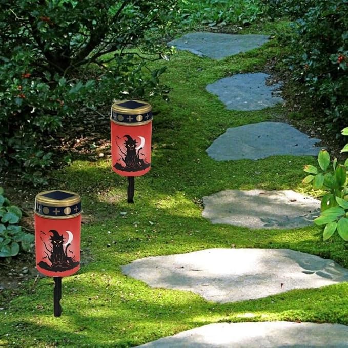 Kuiaobaty Gothic Tree Decorative Solar Lights Outdoor Garden Path Cemetery Led Lights for Grave Solar Waterproof Pathway Lights Solar Powered LED Solar Lights for Outside Gift for Family