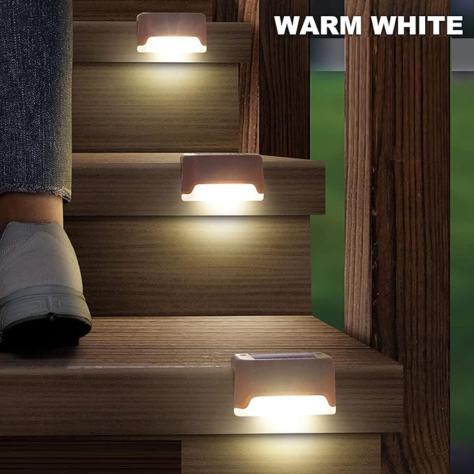 Solar Deck Lights Outdoor 16 Pack,Solar Step Lights Waterproof for Stairs,Step,Patio Front Porch,Backyard | Lumora