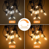 SUNTHIN Outdoor String Lights, 48FT Patio Lights with 16 LED Shatterproof Bulbs for Outside, Backyard, Deck, Porch | Lumora