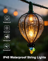 11FT Multicolor String Lights with 10 Bulbs, Colored Backyard Patio Indoor/Outdoor UL Listed String Lights, Hanging | Lumora