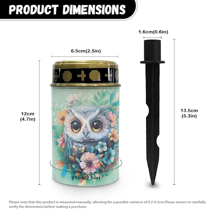 Generic Owl Waterproof LED Solar Light Memorial Solar Light for Cemetery Grave Landscape Path Light Outdoor Solar Light Night Light Easy to Install