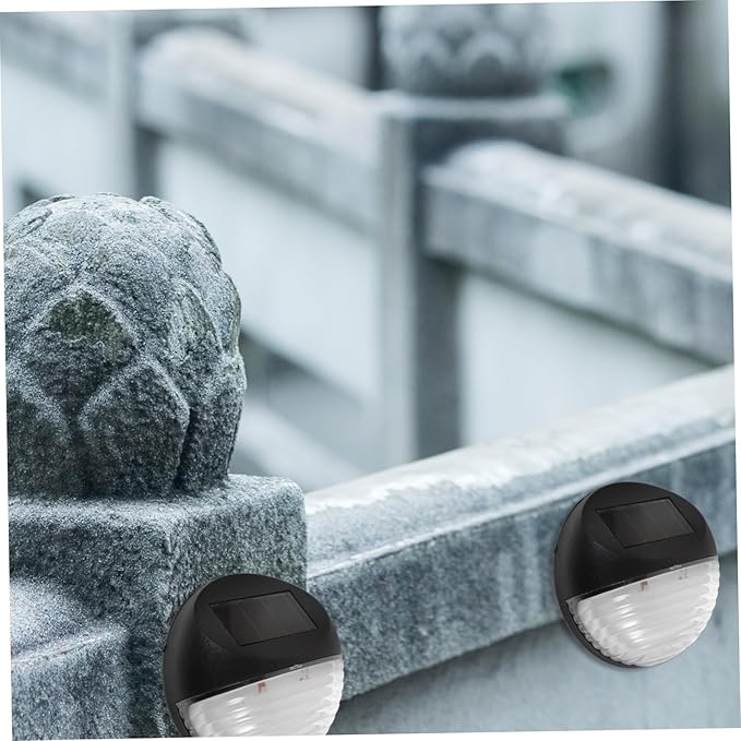 TEHAUX 4pcs Solar Garden Lights Led Outdoor Pathway Lights Solar Power Lamp for Stairs Fence Deck Landscape Motion Sensor