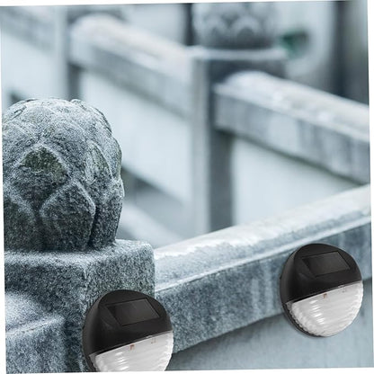 TEHAUX 4pcs Solar Garden Lights Led Outdoor Pathway Lights Solar Power Lamp for Stairs Fence Deck Landscape Motion Sensor