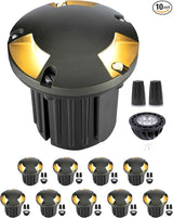 Gardenreet LED Well Lights Low Voltage - Brass In-Ground Ip65 Weatherproof 12V Lighting - Outdoor Path Light | Lumora