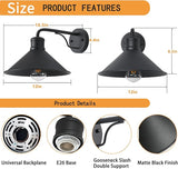 12in Matte Black Outdoor Wall Lights, Modern Farmhouse Porch Wall Light Fixtures Wall Mount, Exterior E26 Barn | Lumora