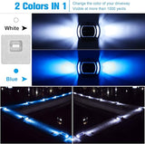 VOLISUN Solar Driveway Lights Dock Deck Lights 4-Pack,2 Colors in 1, LED Solar Powered Waterproof Outdoor Warning | Lumora