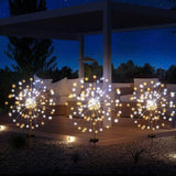 JJGoo Solar Firework Lights, 2 Pack 120 LEDs 2 Lighting Modes Solar Garden Lights Outdoor Waterproof for Yard Patio | Lumora