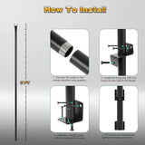 GCCSJ 5 FT String Light Poles for Outside 6 Pack Heavy Duty Metal Poles for Deck Easy to Install String Lights | Lumora