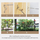 YQL Outdoor String Lights Hanging Kit,Globe String Lights Suspension Kit,164ft Black Vinyl-Coated 304 Stainless | Lumora