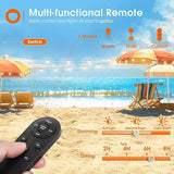 addlon 78(72+6) FT Solar String Lights Outdoor Waterproof with USB Port & Remote Control Solar Patio Lights Long | Lumora