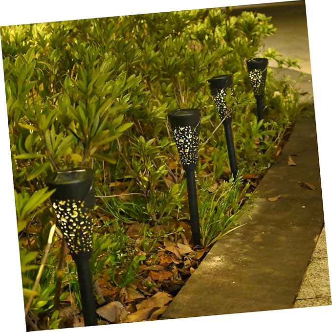 Alipis Solar Outdoor Lawn Lights Waterproof Solar Garden Path Lights Warm White Landscape Yard Lighting for Patio Lawn and Home Decoration